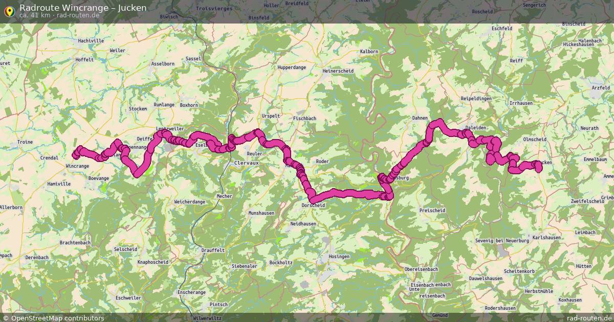Fahrradroute Wincrange – Jucken