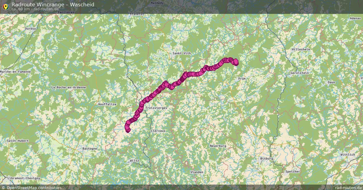 Fahrradroute Wincrange – Wascheid