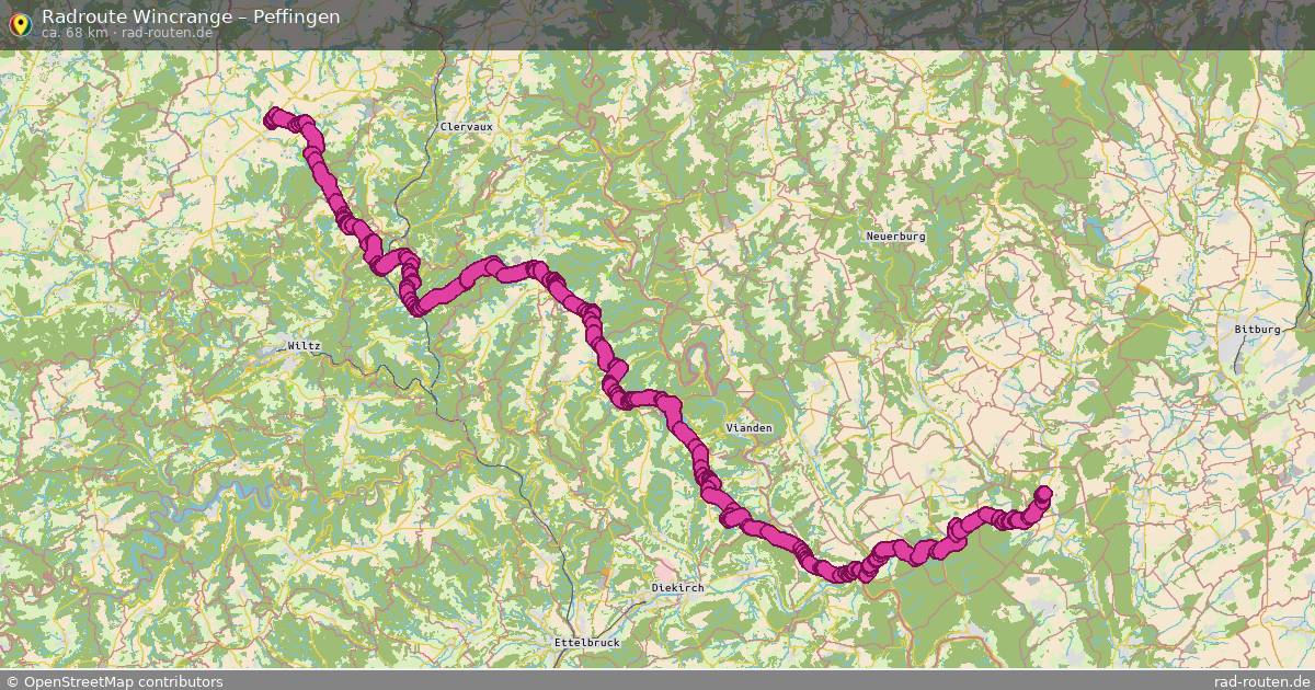 Fahrradroute Wincrange – Peffingen