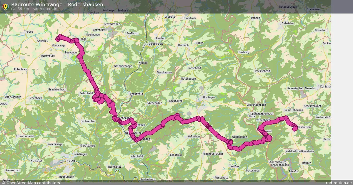 Fahrradroute Wincrange – Rodershausen