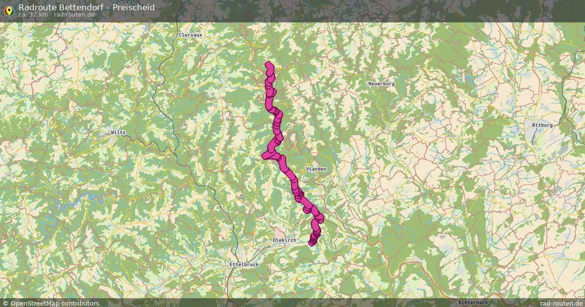 Fahrradroute Bettendorf – Preischeid