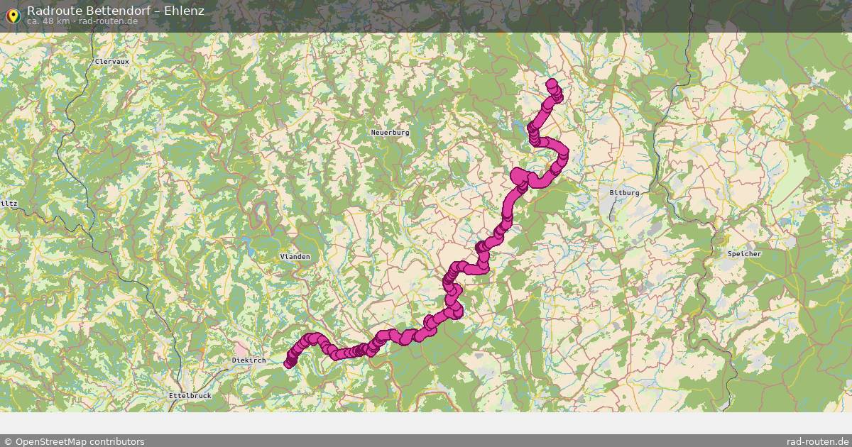 Fahrradroute Bettendorf – Ehlenz