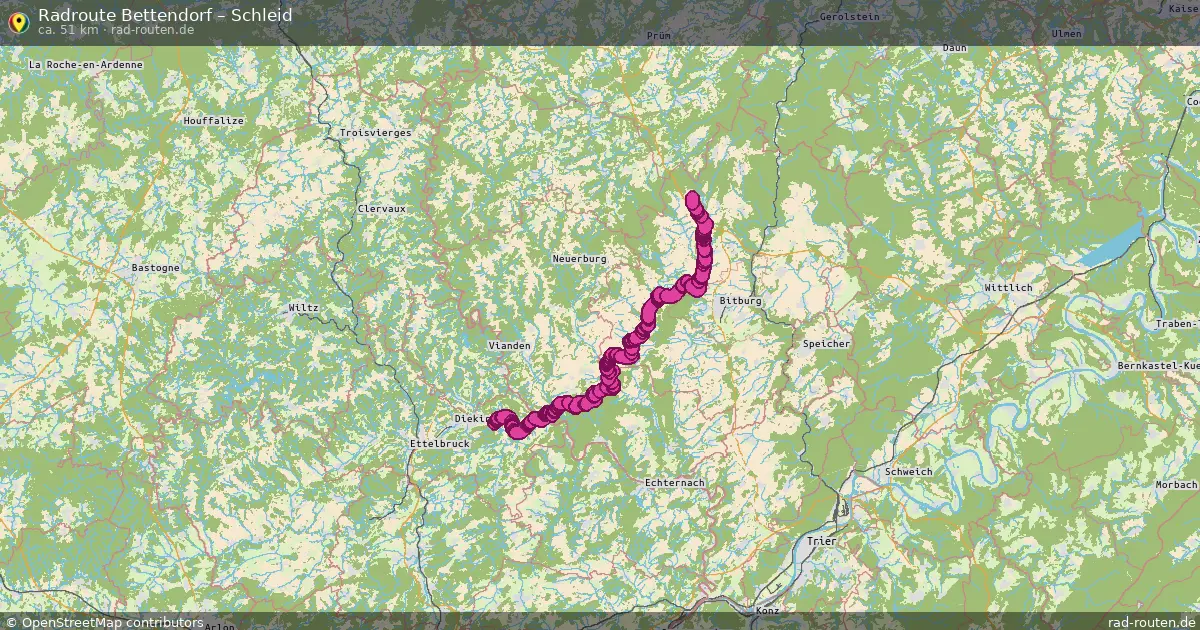 Fahrradroute Bettendorf – Schleid