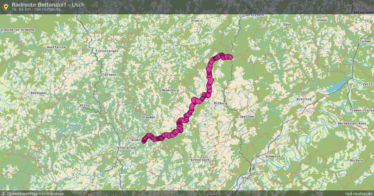 Fahrradroute Bettendorf – Usch