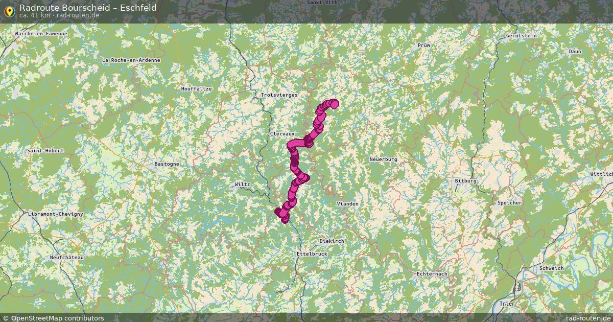Fahrradroute Bourscheid – Eschfeld