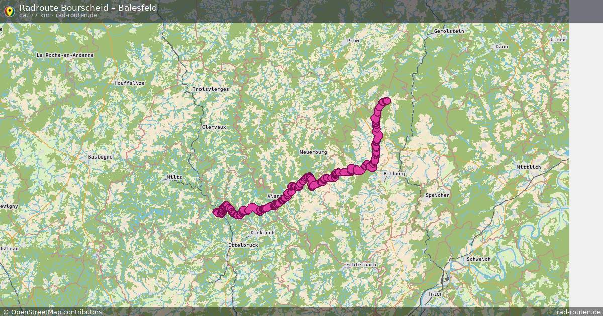 Fahrradroute Bourscheid – Balesfeld