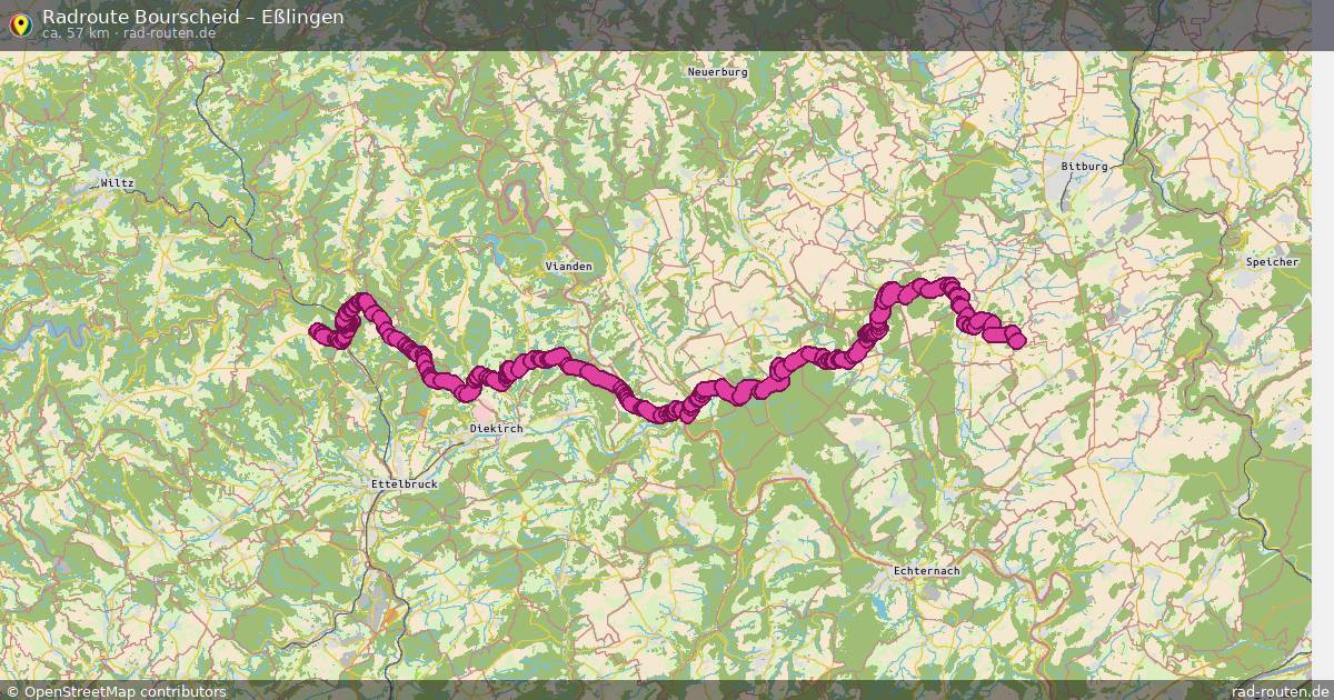 Fahrradroute Bourscheid – Eßlingen