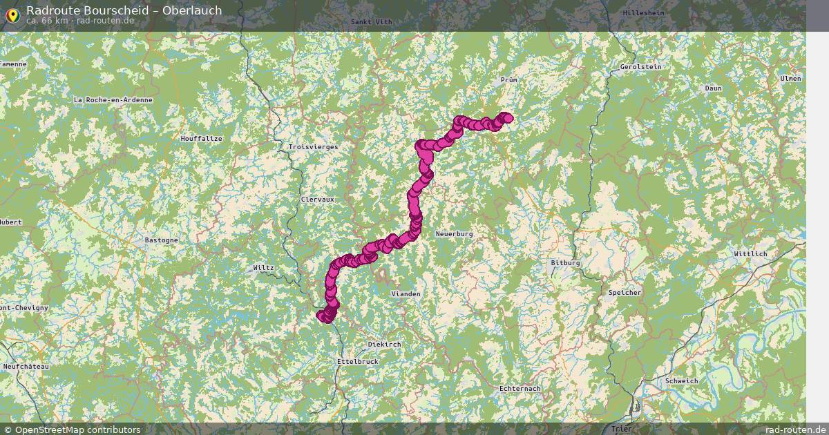 Fahrradroute Bourscheid – Oberlauch