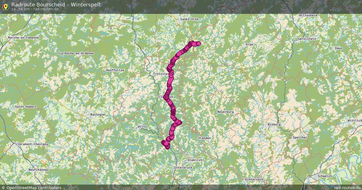 Fahrradroute Bourscheid – Winterspelt
