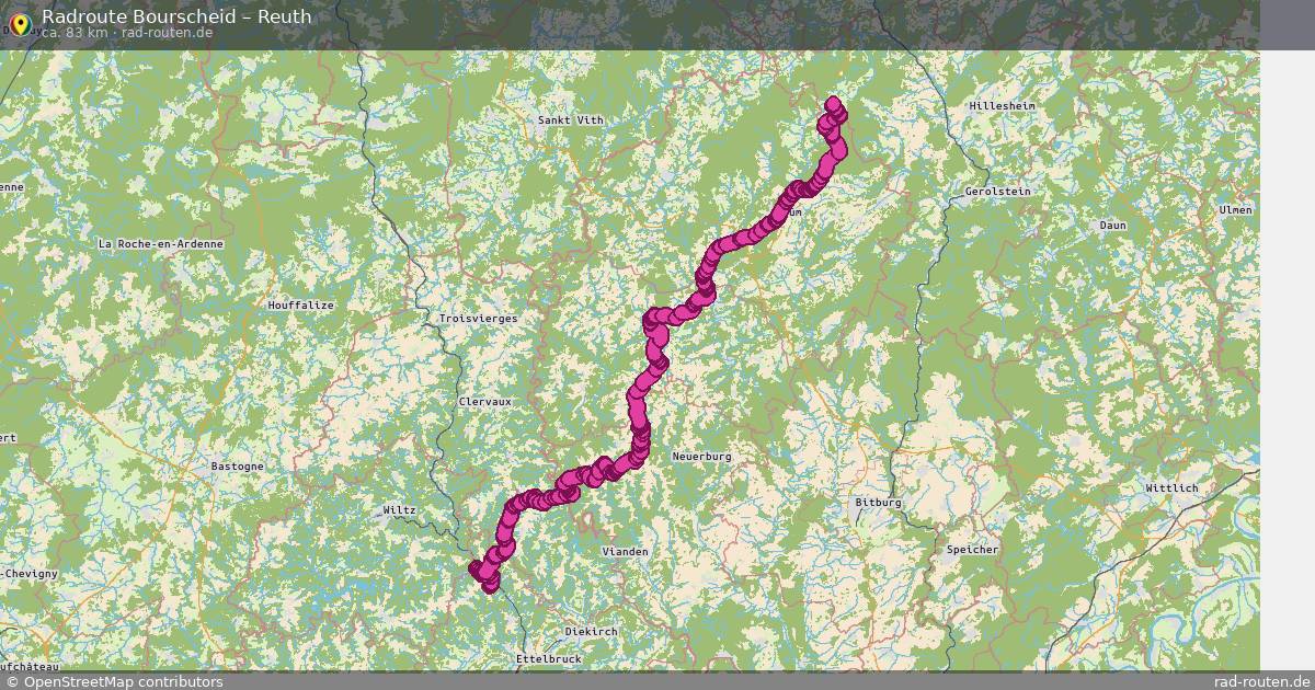 Fahrradroute Bourscheid – Reuth