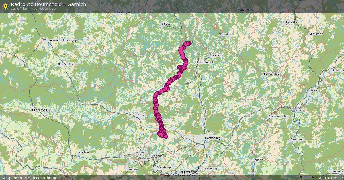Fahrradroute Bourscheid – Garnich