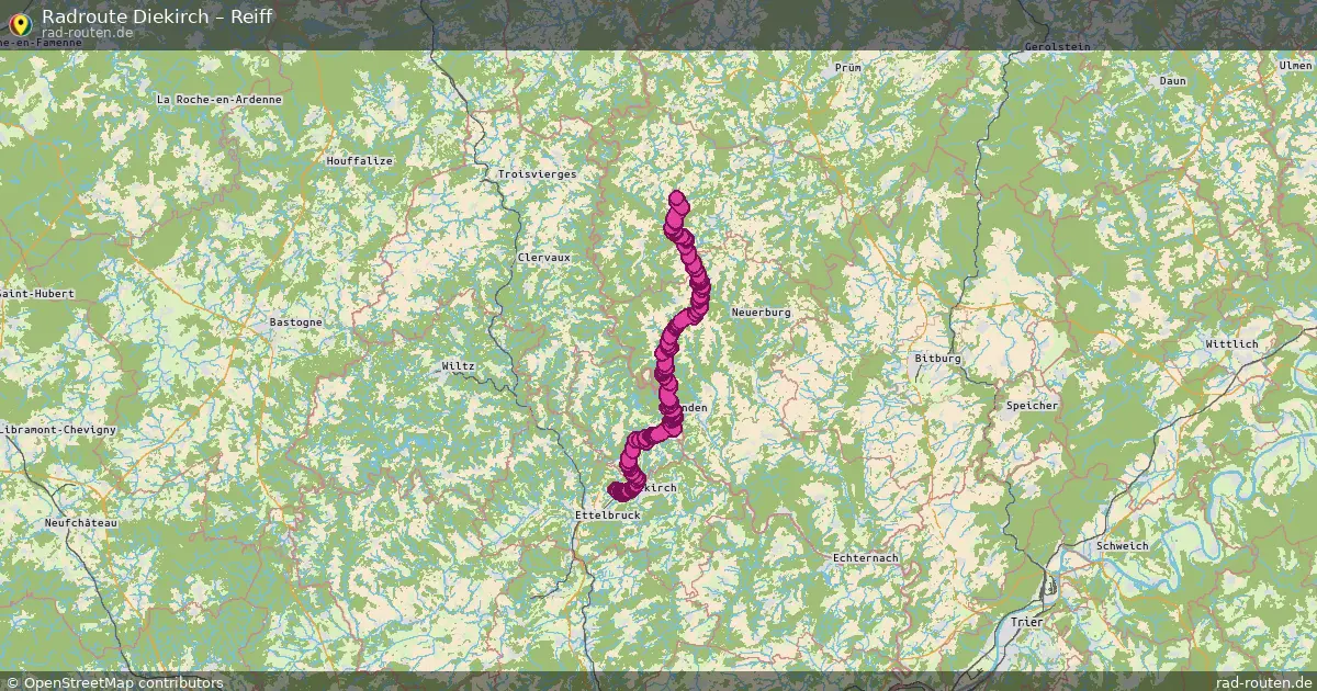 Fahrradroute Diekirch – Reiff