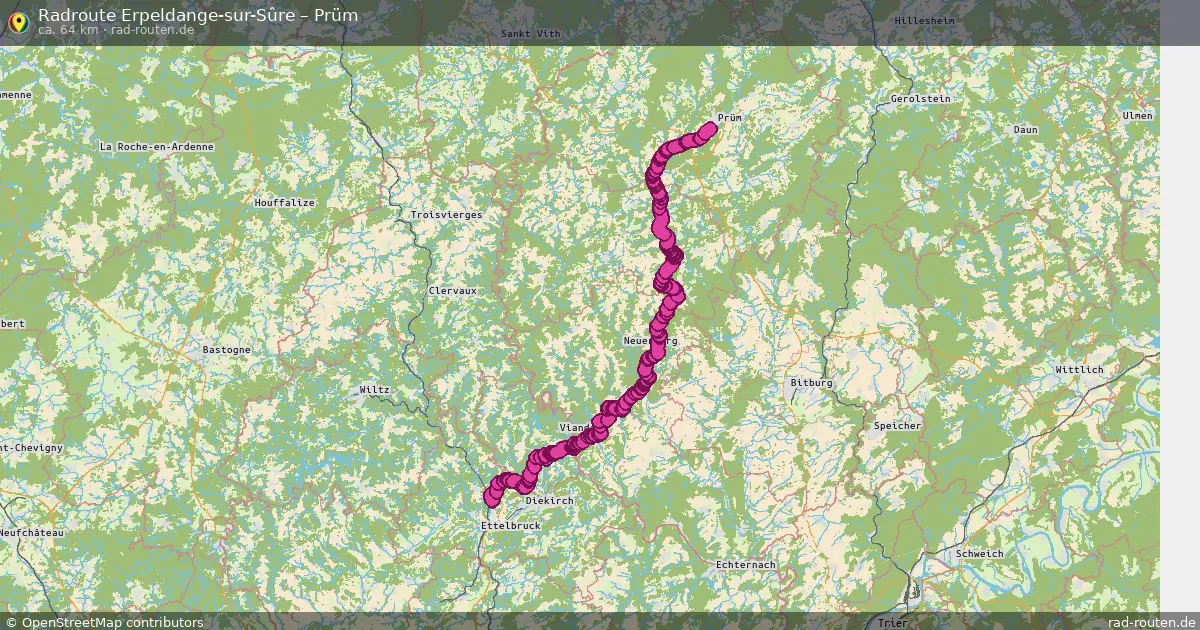 Radtour Erpeldange-Sur-Sûre – Prüm