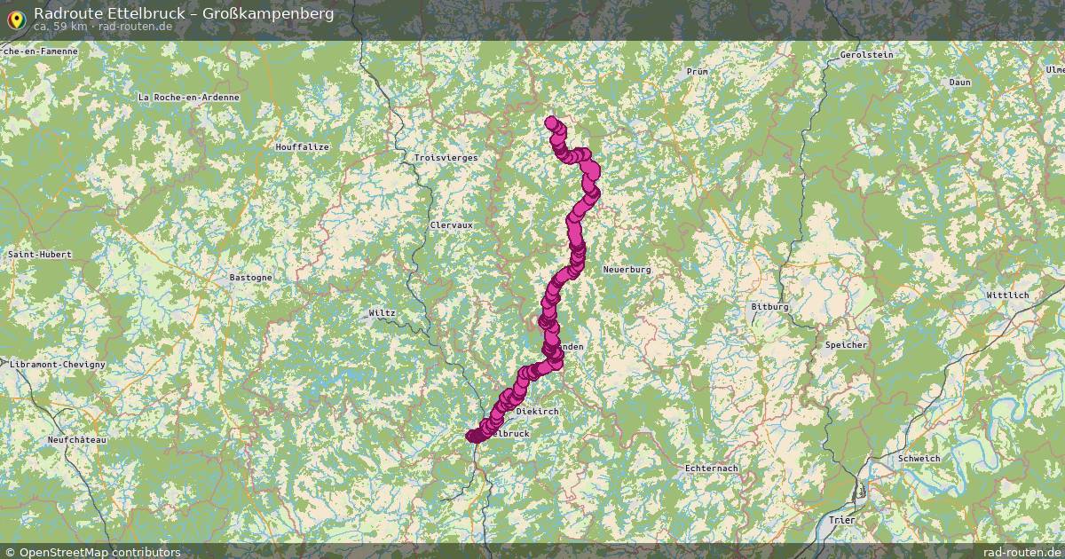 Fahrradroute Ettelbruck – Großkampenberg