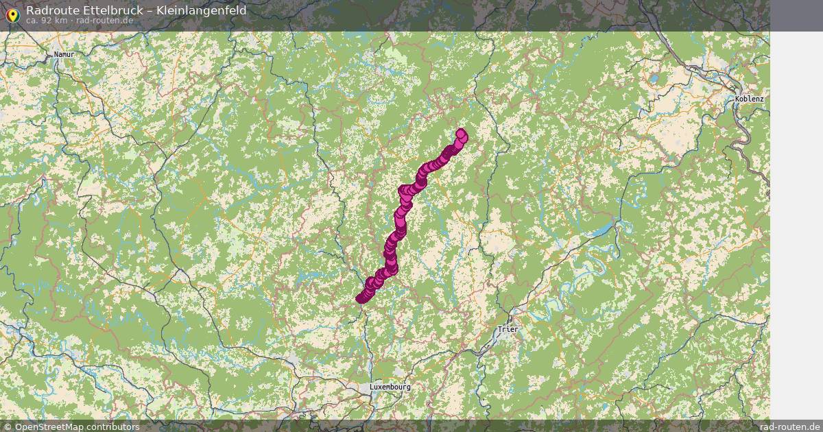 Fahrradroute Ettelbruck – Kleinlangenfeld