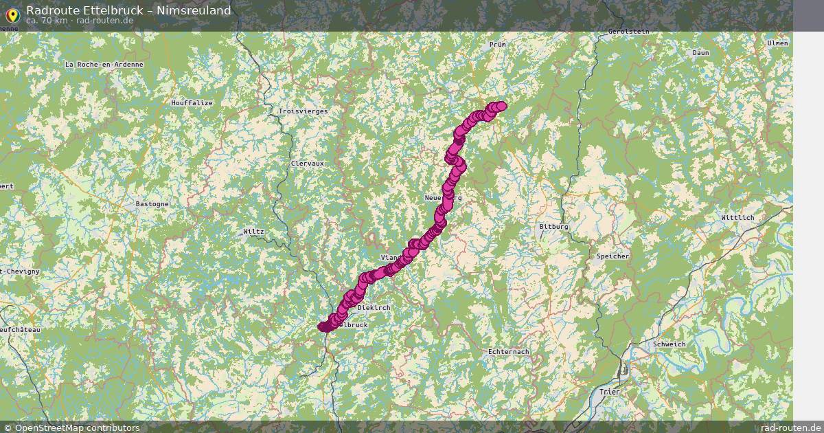 Fahrradroute Ettelbruck – Nimsreuland