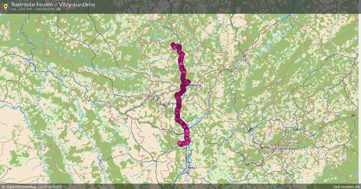 Fahrradroute Feulen – Vitry-Sur-Orne