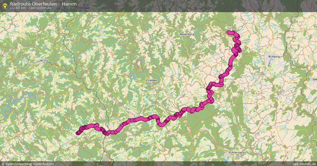 Fahrradroute Oberfeulen – Hamm