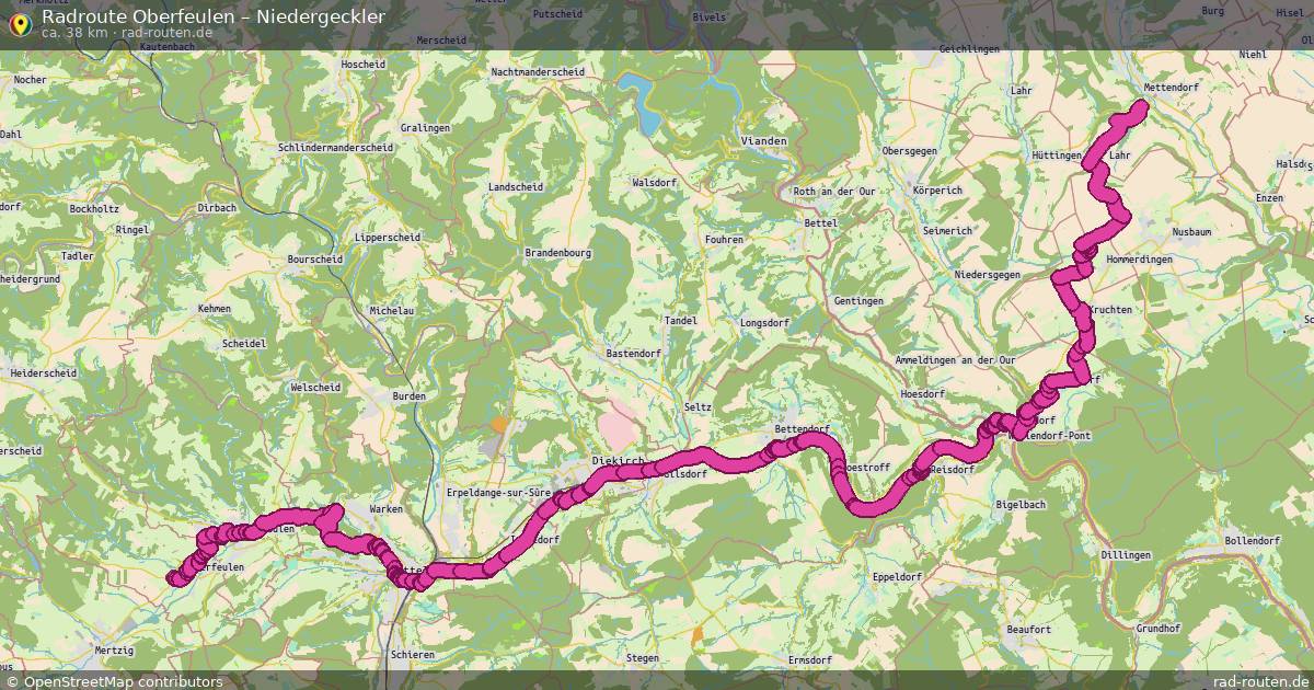 Fahrradroute Oberfeulen – Niedergeckler
