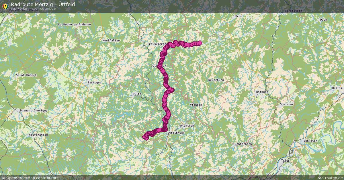 Fahrradroute Mertzig – Üttfeld