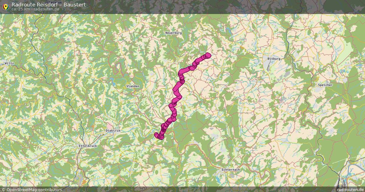 Fahrradroute Reisdorf – Baustert