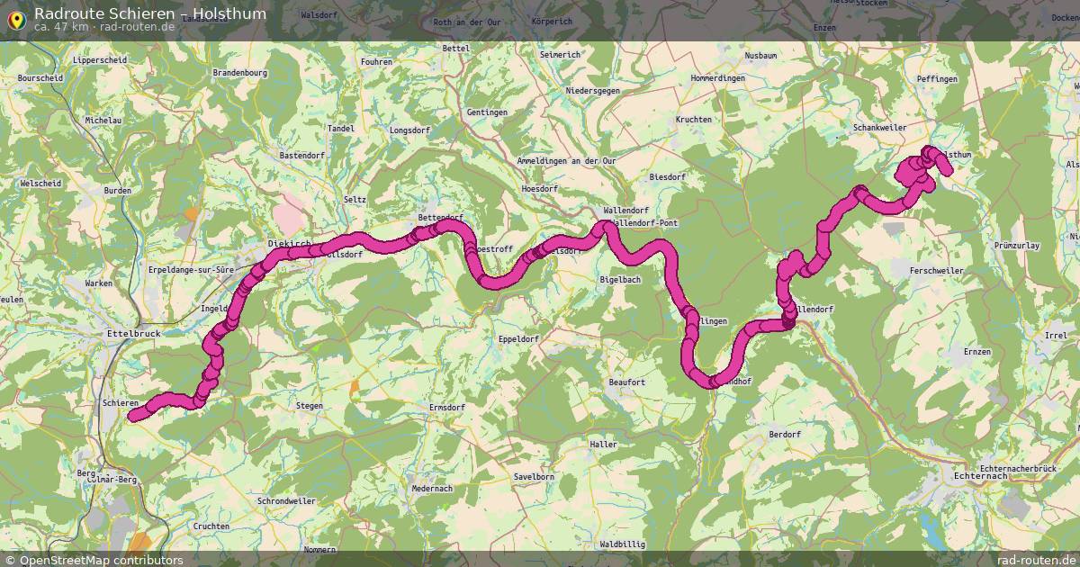 Fahrradroute Schieren – Holsthum