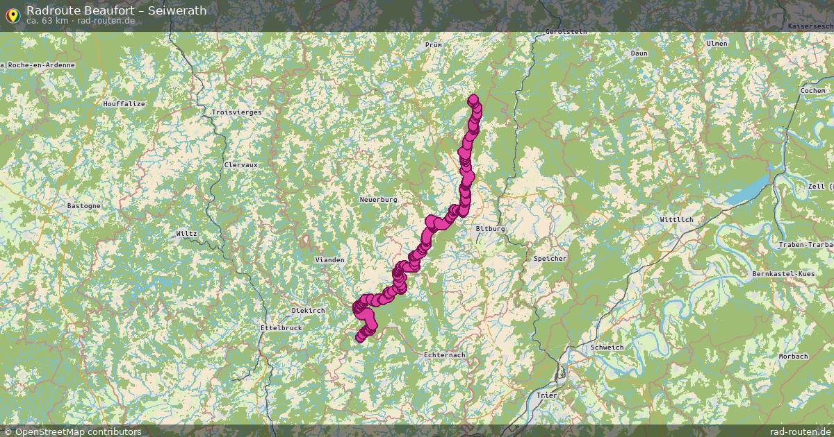 Fahrradroute Beaufort – Seiwerath