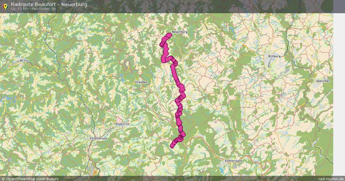 Fahrradroute Beaufort – Neuerburg
