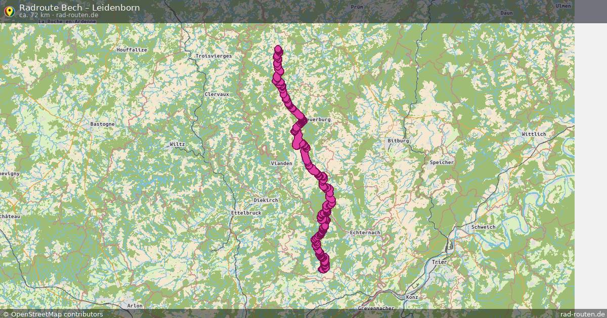 Fahrradroute Bech – Leidenborn