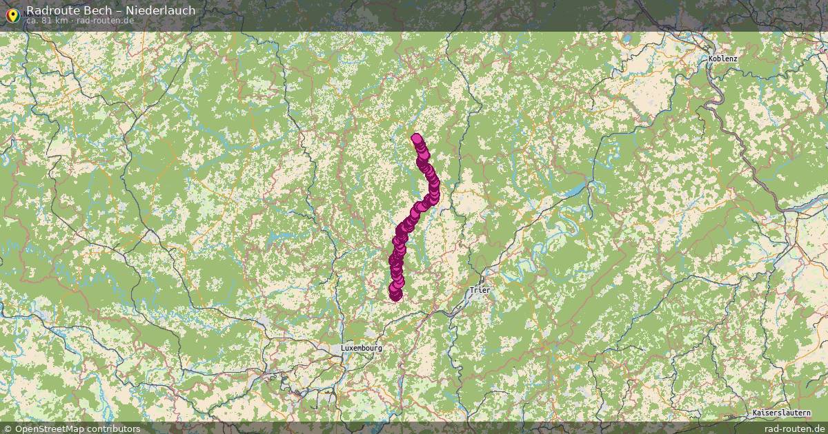 Fahrradroute Bech – Niederlauch