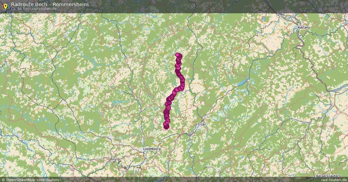 Fahrradroute Bech – Rommersheim