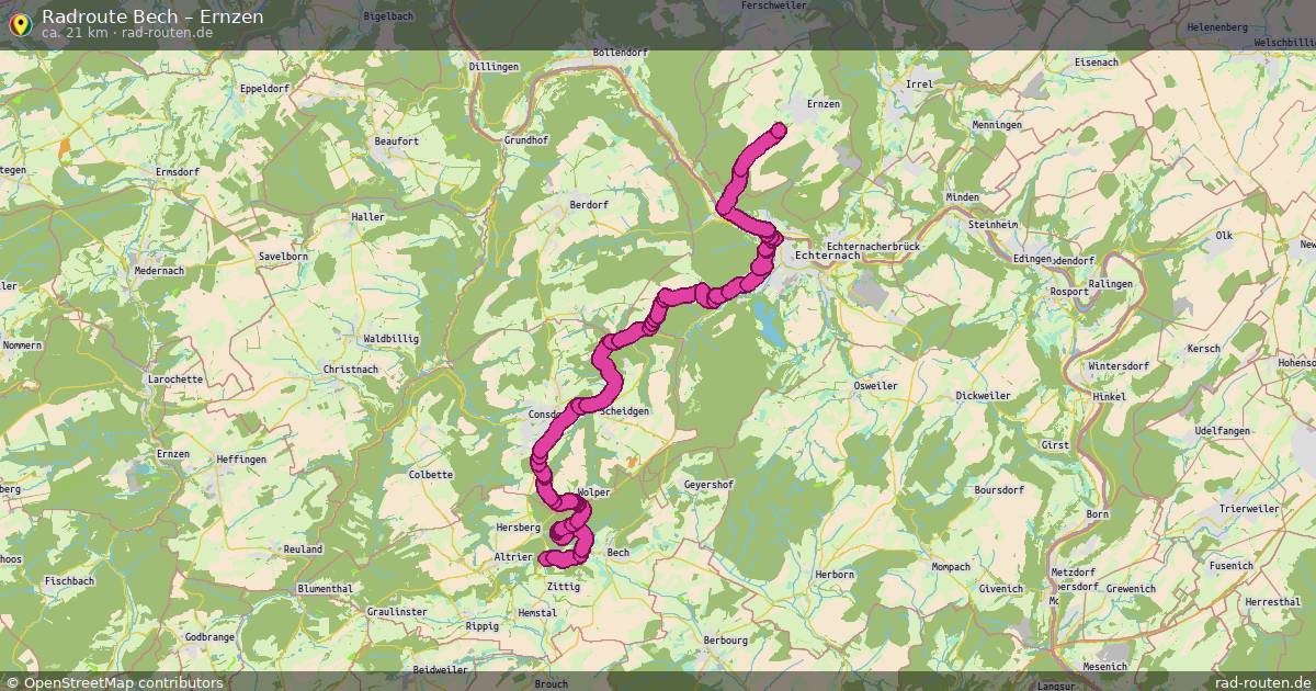 Fahrradroute Bech – Ernzen