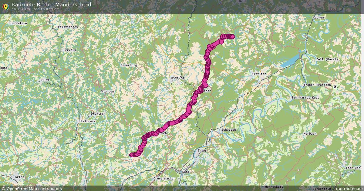 Fahrradroute Bech – Manderscheid
