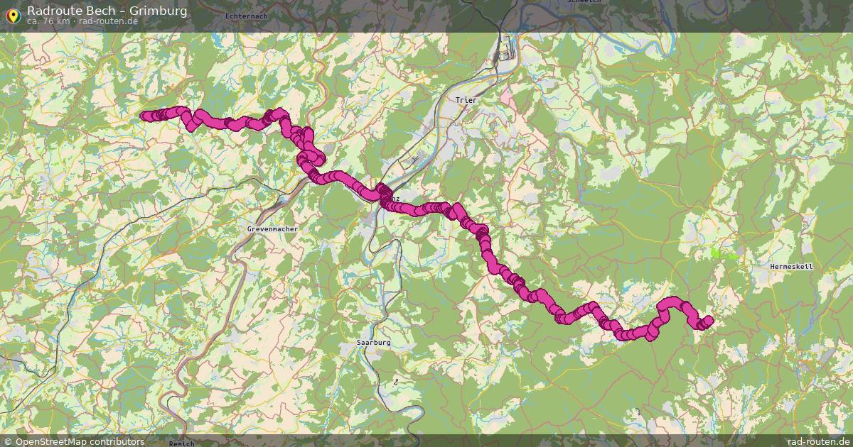 Fahrradroute Bech – Grimburg