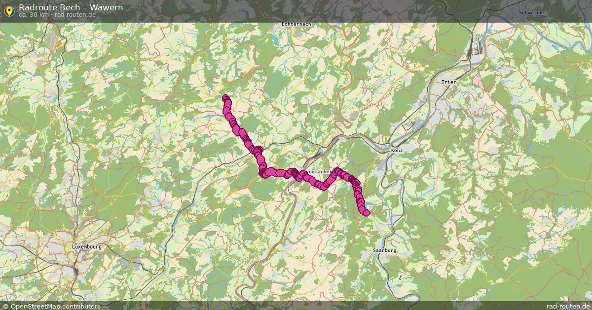 Radtour Bech – Wawern