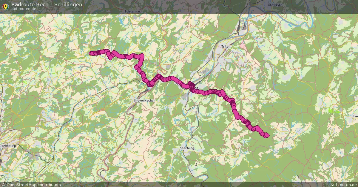 Fahrradroute Bech – Schillingen