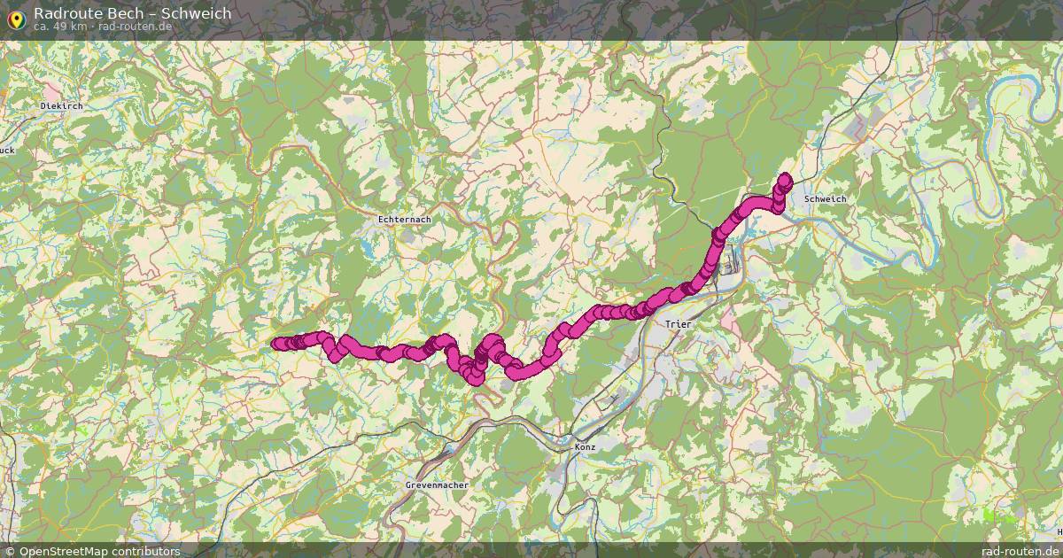Fahrradroute Bech – Schweich
