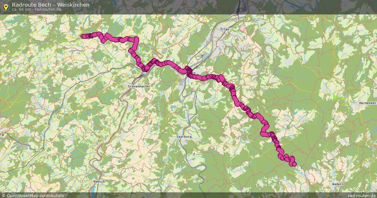 Fahrradroute Bech – Weiskirchen