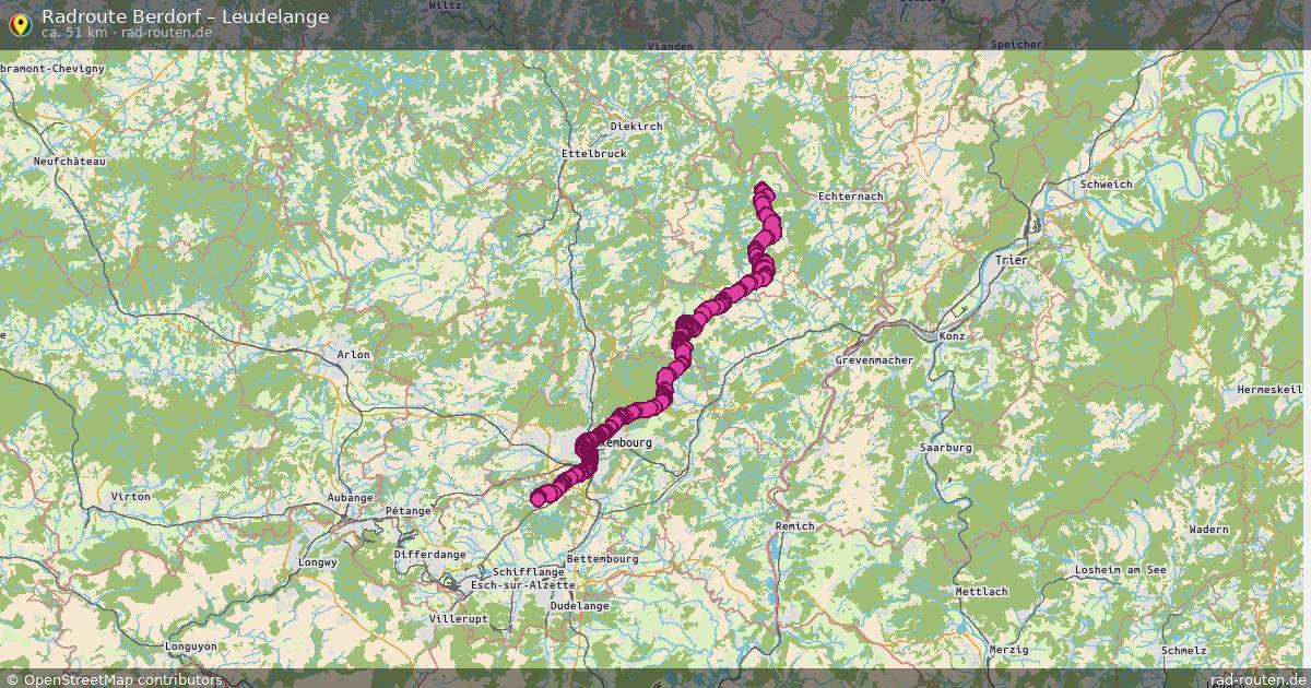 Fahrradroute Berdorf – Leudelange