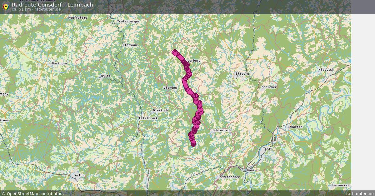 Fahrradroute Consdorf – Leimbach