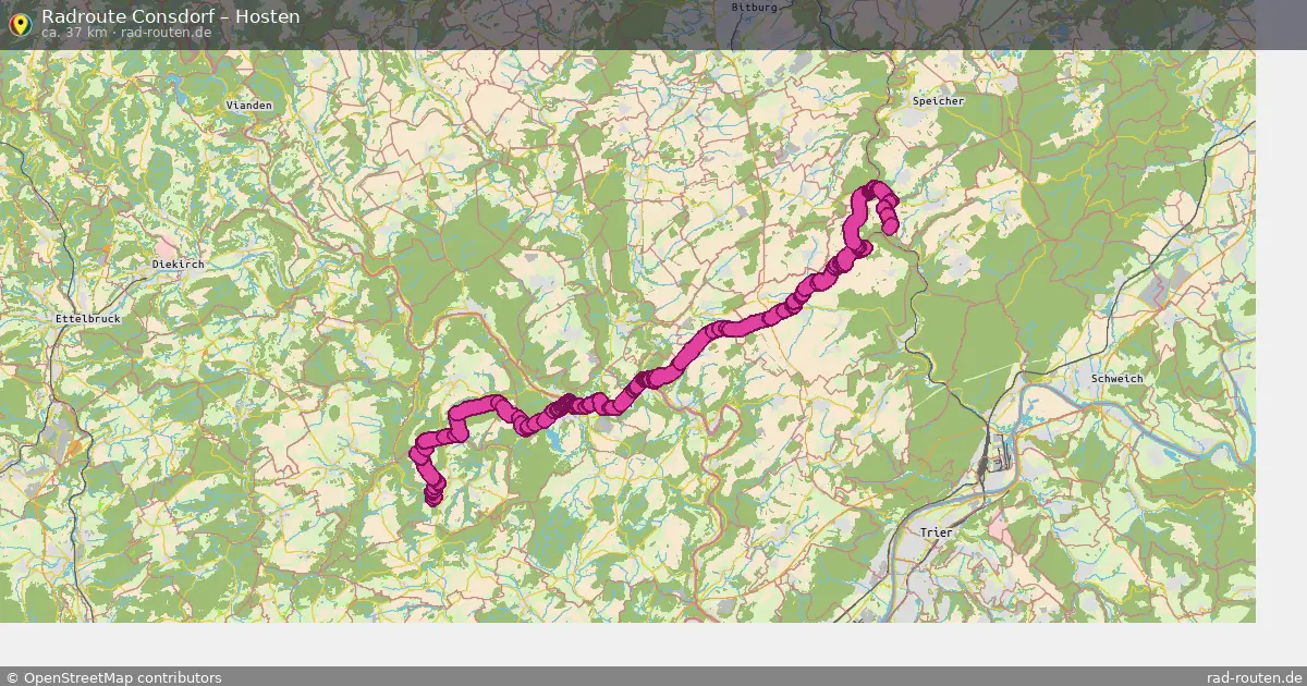 Fahrradroute Consdorf – Hosten (37 km) – Rad-Routen.de