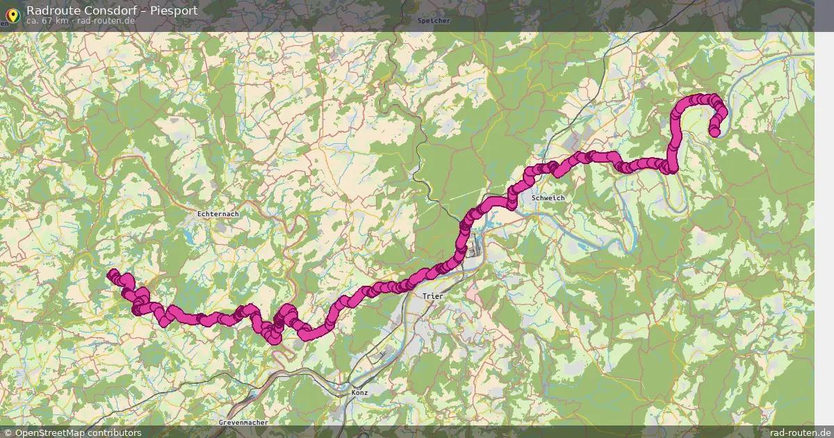Fahrradroute Consdorf – Piesport