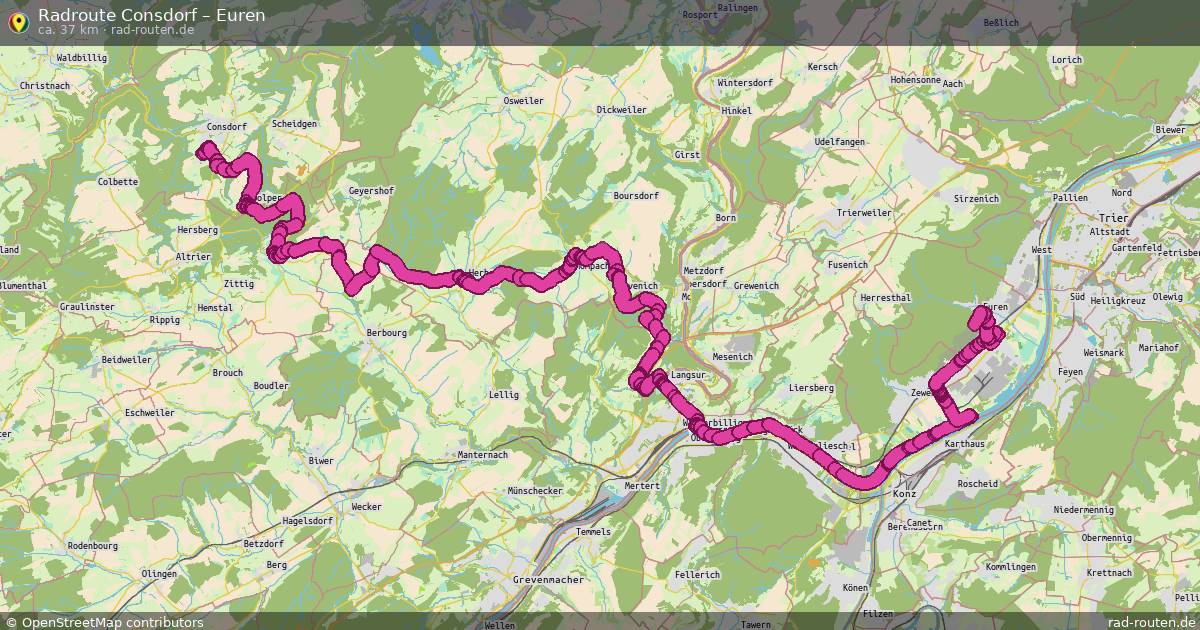Fahrradroute Consdorf – Euren