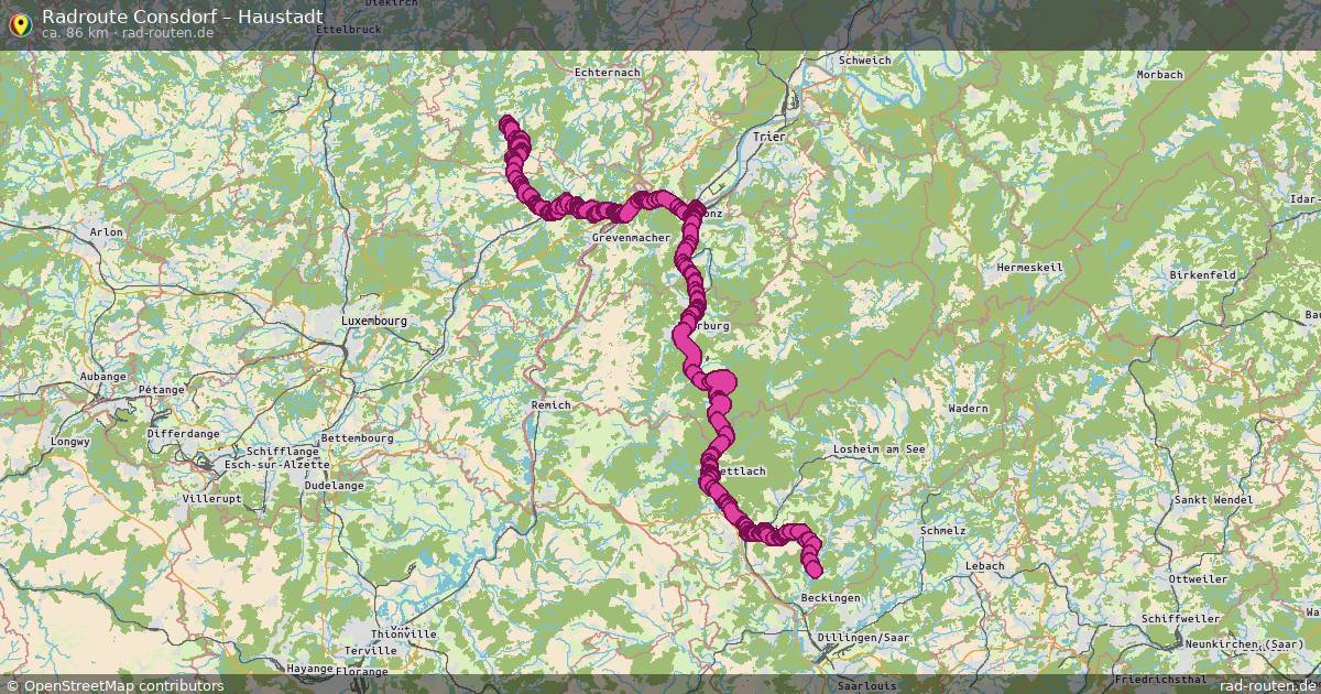 Fahrradroute Consdorf – Haustadt