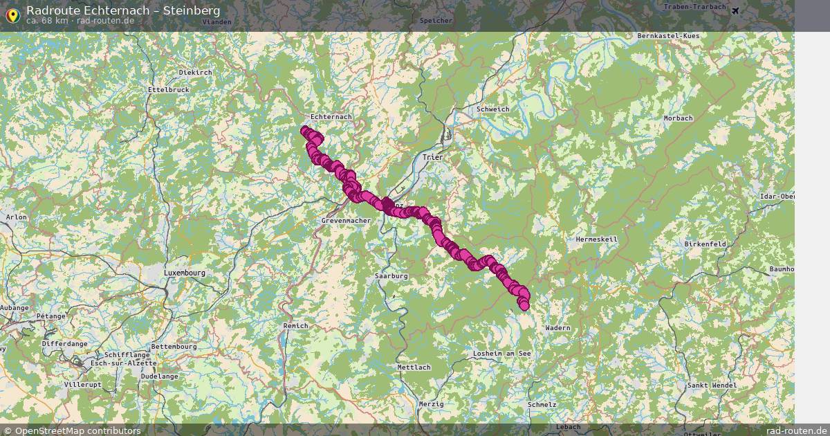 Fahrradroute Echternach – Steinberg