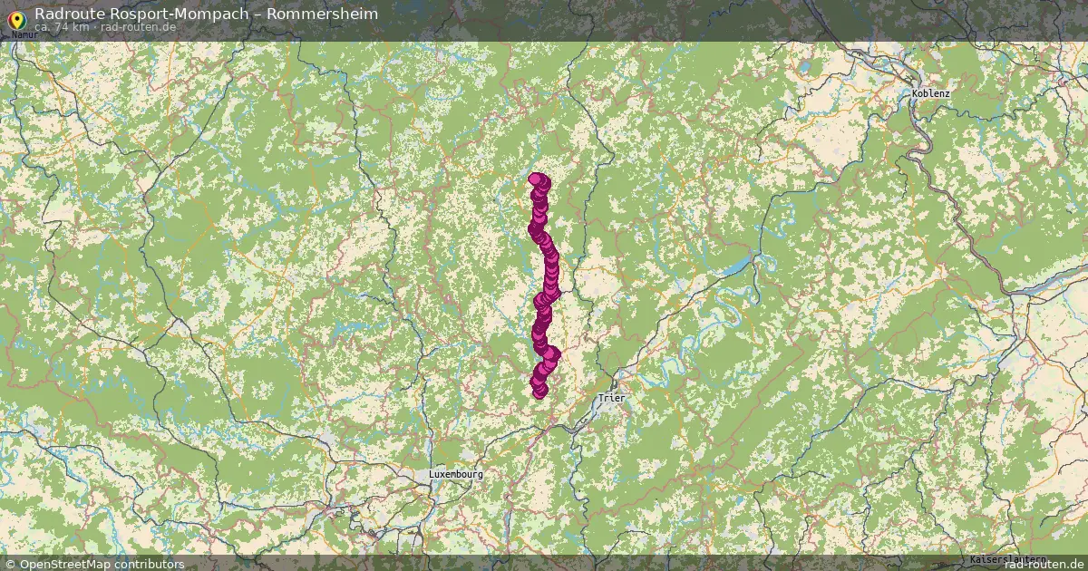 Fahrradroute Rosport-Mompach – Rommersheim