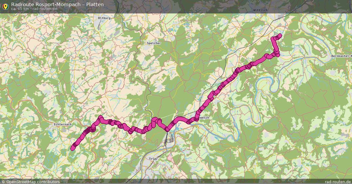 Fahrradroute Rosport-Mompach – Platten