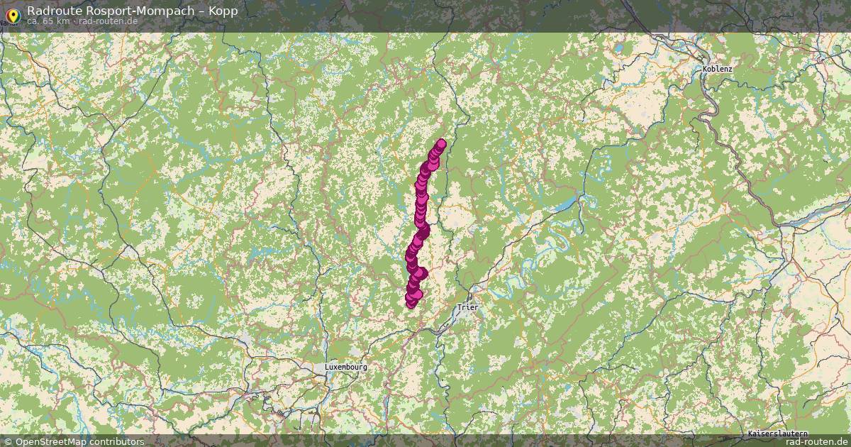 Fahrradroute Rosport-Mompach – Kopp