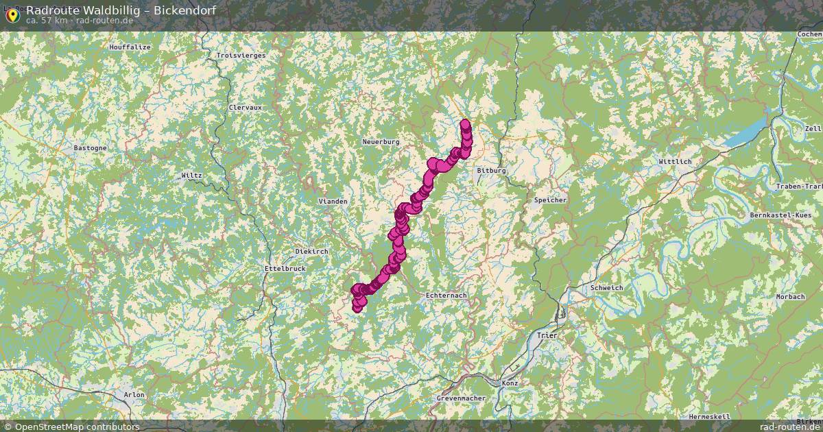 Fahrradroute Waldbillig – Bickendorf