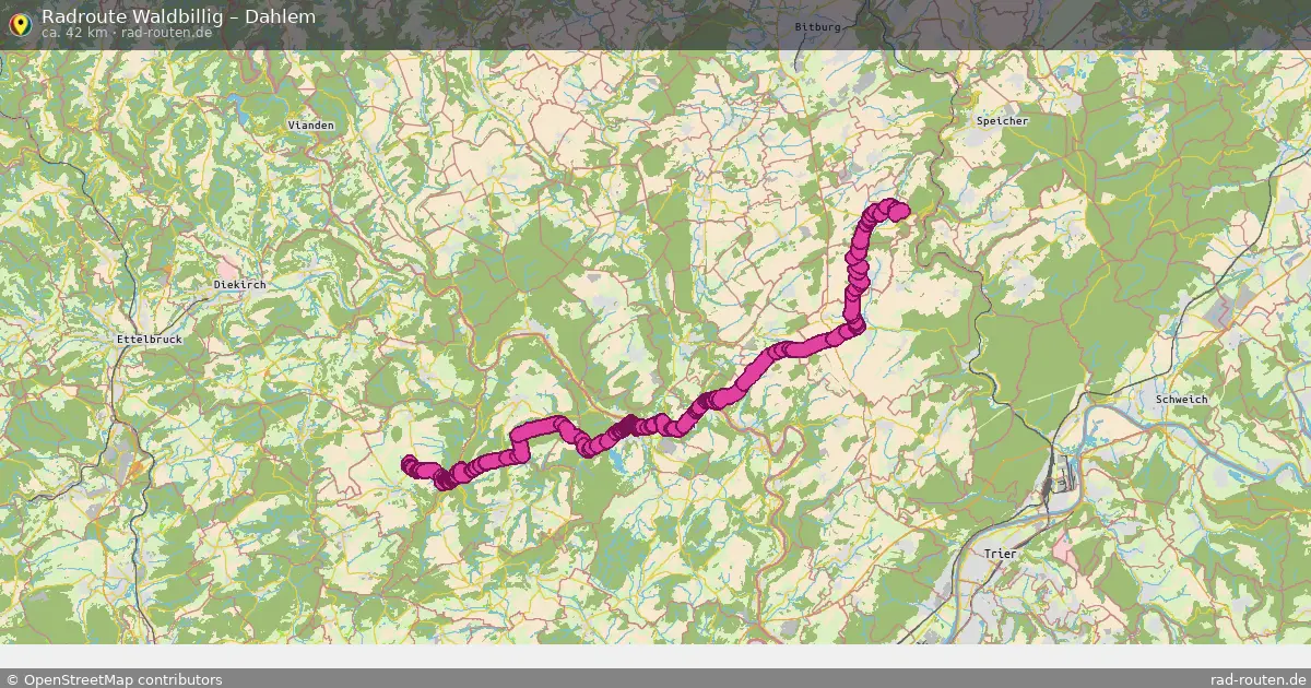 Fahrradroute Waldbillig – Dahlem
